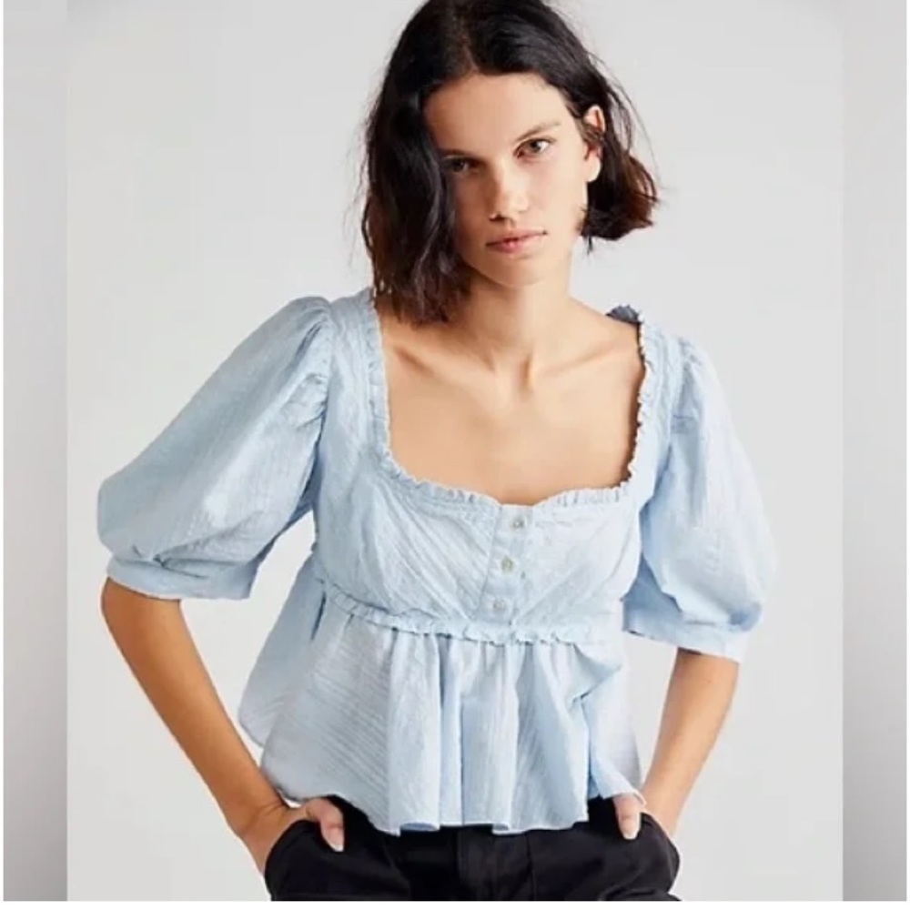 Free People Leave It To Me babydoll top